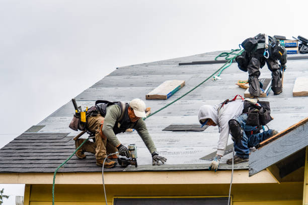 Professional Gutter Installation technician working in Placerville, ID